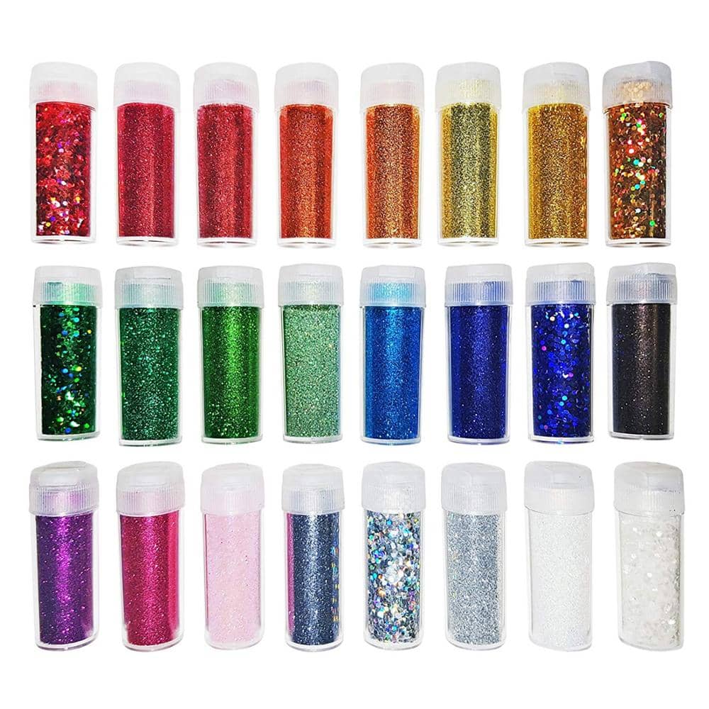 Multi-colored glitter powder