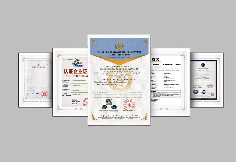Our certificate for PVC fence grass film