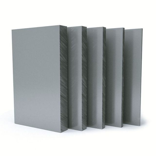High Density Grey Rigid PVC Panel Plate 4x8 Ft Board