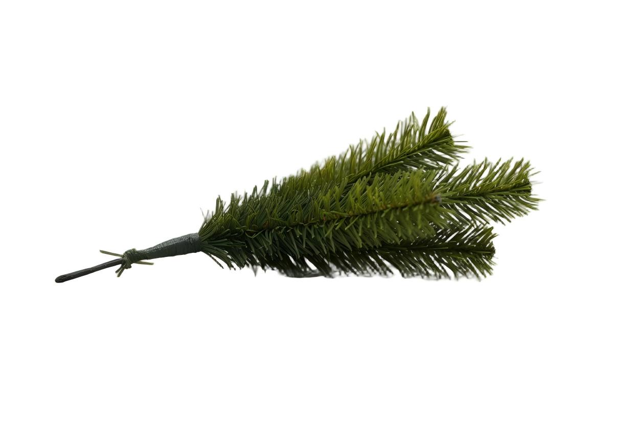 High-quality finished artificial Christmas tree branches after precise binding process