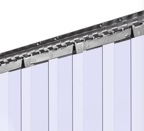 Hook-on PVC strip curtain rail profile